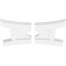 Ekena Millwork Haven Architectural Grade PVC Ceiling Medallion, 22"W x 14 5/8"H x 3"ID x 4 3/4"C x 1"P, Two-Piece CMP22X14HN2-03000 - alternate 2